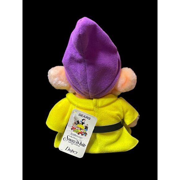 1987 Sears 50th Anniversary Snow White and the Seven Dwarfs Dopey Stuffed Plush - Picture 3 of 8